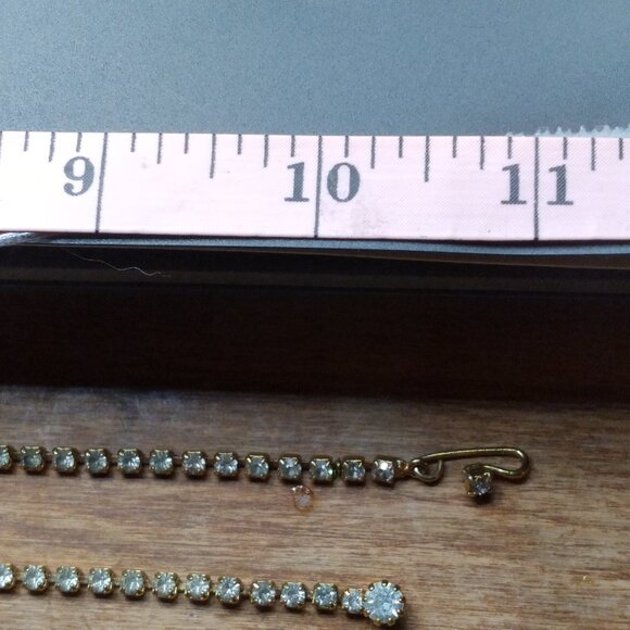 Vintage Juliana D&E Rhinestone Bezel Crystal Necklace Set in Gold Tone - Picture 10 of 10